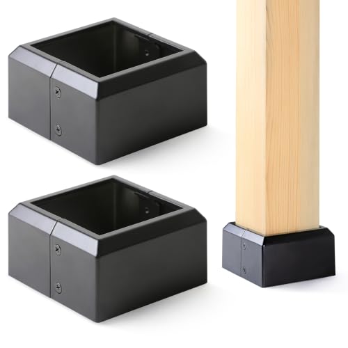 Aluminum deck post base covers (2-pack) 4x4, 3.5x3.5 actual, black