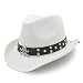 XYAL-Hats Xingyue Aile Chapeaux de Chapeau et de Cow-Boy, Chapeau de Soleil Paille pour Femmes d'été, Chapeau en Raphia Ceinture de Cuir élégante (Color : White, Size : 56-58cm)