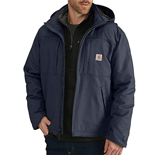 Carhartt Men's Full Swing Loose Fit Quick Duck Insulated Jacket-Navy-Small