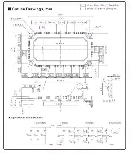 Module de puissance IGBT 7MBR75VB120-50 basse perte thermique 75A 1200V