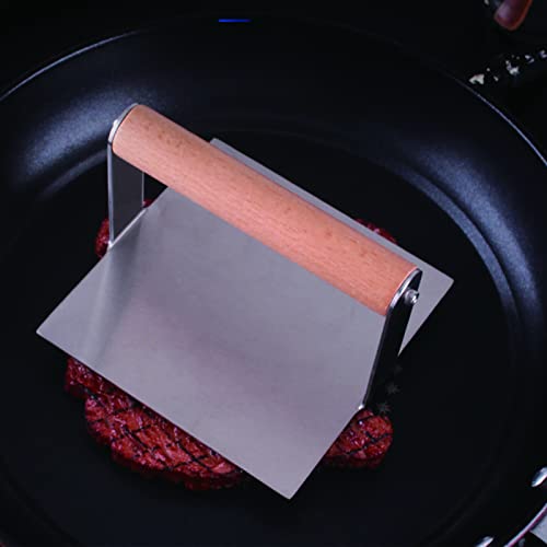 Presse à hamburger carrée anti-adhésive pour cuisson parfaite