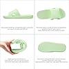 JoWebb Unisex Slippers for Women/Men, Light Weight Flat Slide Sandals Shower Sandals Flip Flops for Indoor Garden Bathroom Poolside Green #1