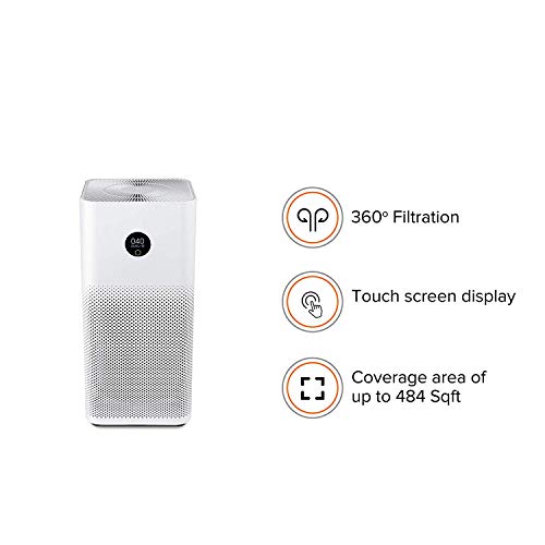 Image of Mi Air Purifier 3 with True HEPA Filter, removes air pollutants, smoke, odor, bacteria & viruses with 99.97% efficiency, coverage area up to 484 sq. ft, Wi-Fi & Voice control - Alexa /GA (white)