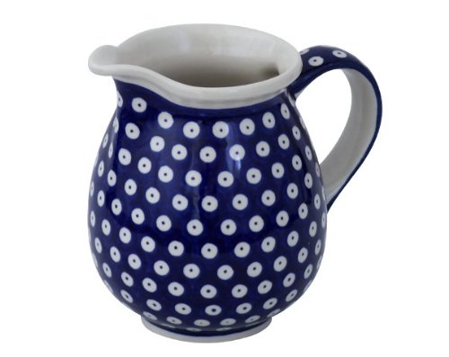 Lait pichet céramique Bunzlau 0.85l carafe à jus traditionnelle en terre cuite ronde