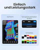 Wärmebildkamera P1 für iPhone 15/16 und Android Infrarot Kamera 320x240 Razor-Sharp X³ Auflösung, Wärmebildkameras für Haus-Inspektion 15x Zoom, Blau – Ansicht 9