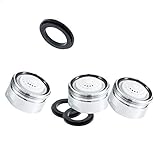 UMIRIO Bathroom Sink Faucet Aerator Replacement Chrome Kitchen Faucet Screen Replacement High Flow Faucet Aerator Filter Faucet Flow Restrictor Faucet Insert Aerator Faucet Tip Replacement,3 Pack
