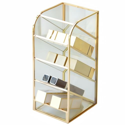 HARLIANGXY Organisateur de Rouge à Lèvres, Support Transparent pour Rouge à Lèvres, Organiseur Cosmétiques en Verre, Rangement Maquillage Organisateur