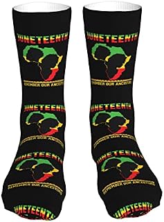 883 Compression Socks Juneteenth Crew Socks Soft Sports Socks Non Slip Athletic Socks For Jogging Hiking Trekking 40cm