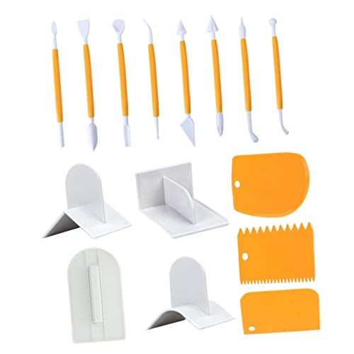 Holibanna 15pièces Kit De Pâtisserie Outils pour Gâteaux Grattoir à Fondant Lisseur pour Glaçage Et Sculpture