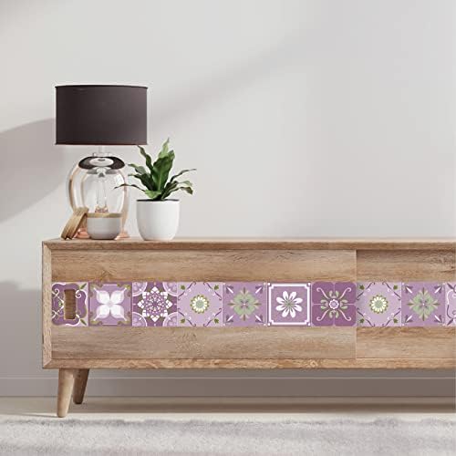 Image of Wall Tiles Stickers for Kitchen Moroccan Waterproof Wall Stickers for Bathroom | Bedroom | Living Room | Wall Floor | Stairs & Home Decor (Pack of 36 Pic) (8x8 Inch, Desgin A8)