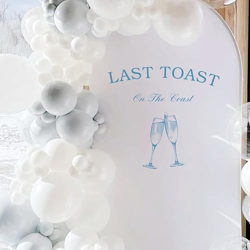 Gostman Last Toast on The Coast decal azul con diseño de copa de vino