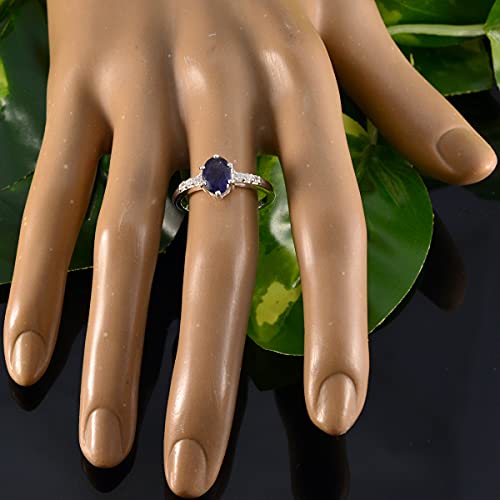 Bague iolite en argent parfait cadeau d'anniversaire ou célébration - 3