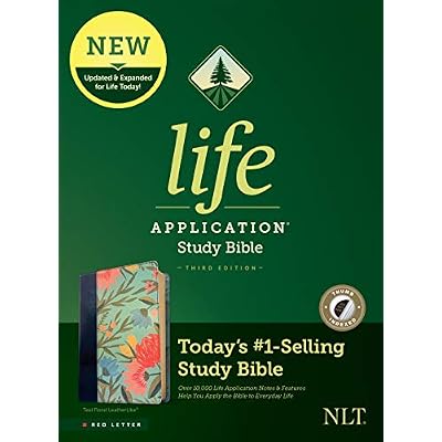 NLT Life Application Study Bible, Third Edition (LeatherLike, Teal Floral, Indexed, Red Letter) Imitation Leather November 9, 2021