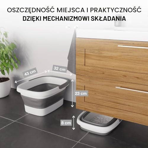 VMbathrooms Oaza stóp oryginalny | wysokiej jakości i stabilna kąpiel stóp zapewnia kojący relaks dla stóp | wanna na stopy z wypustkami do masażu