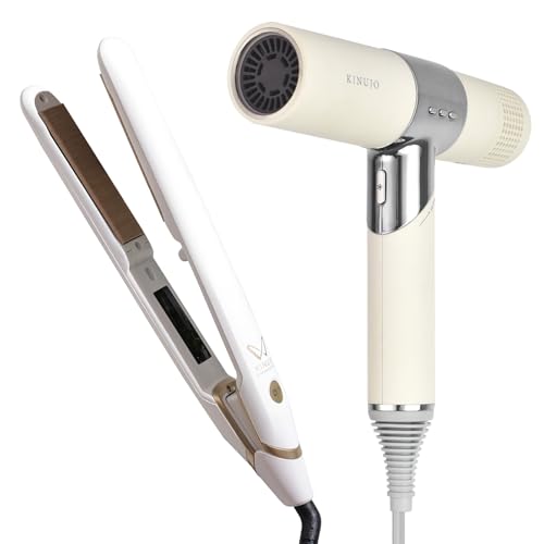 KINUJO 新生活応援 セット(ドライヤー&ヘアアイロン・ワールドワイドモデル)ホワイト 新生活 絹女 国内製造 日本製 美容家電 ギフト プレゼント セット品[3月発送]