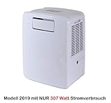 Wir haben das Modell 2019 noch mal für Sie VERBESSERT! Jetzt nur 307 Watt Stromverbrauch statt 360 Watt Stromverbrauch, was schon eine unglaubliche Leistung war! Unser Klimagerät ist nicht nur für Bürozimmer oder Schlafzimmer geeignet. Auch perfekt für Camping, Wohnwagen, Caravan, Wohnmobil, Reisemobil.