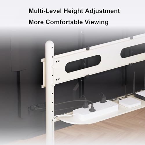 Soporte móvil para TV de 40-55 pulgadas con ruedas y ajuste de altura miniatura 5