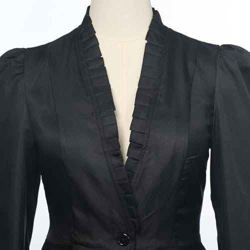 CAMDOM Women's Victorian High Low Jacket Coat Jacket Steampunk Gothic Long Sleeve Tailcoat2