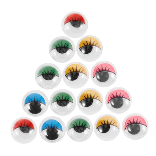 DOITOOL 200pcs Crafts Googly Eyes Self Adhesive Eyes for Soft Blue Colored Craft Eyes for Stuffed Animals Doll Eyes Googly Eyes Stickers Eyeballs Supplies Colorful Plastic