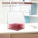Zerodeko Multifunctional Book Rack and Desktop File Organizer, Wine Red Office Storage Shelf for Books and Documents, Study and Workspace Bookend for Home and Office