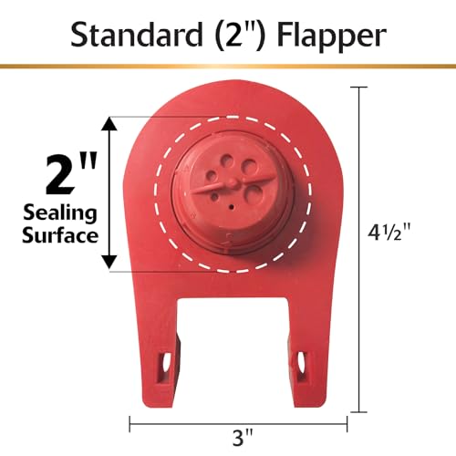 Korky 2017BP Standard 2-Inch 2X Ultra High Performance Universal Long Lasting Rubber-Easy to Install-Made in USA Toilet Flapper, 1 Count (Pack of 1), Red by Korky - Image 4