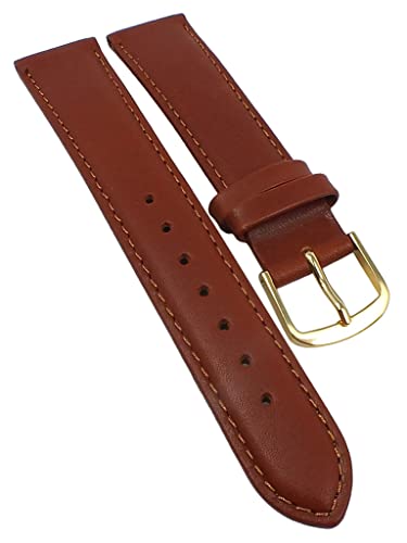 Preisvergleich Produktbild Minott Uhrenarmband Ersatzband Leder Band braun 26557G, Stegbreite:20mm