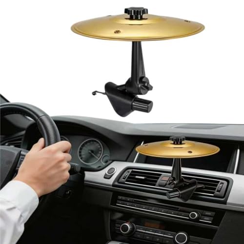 Qihangfu Car Cymbal Air Vent - Car Cymbals Air Vent Clip for Dashboard, Metal Car Drum Cymbals...