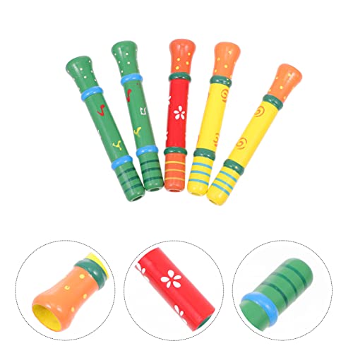 Kinderen Fluiten Muziekinstrument Speelgoed: 5 Stks Houten Fluitjes Kinderen Educatief Muziek Speelgoed Voor Baby Kids… - Image 7