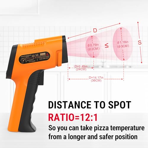 TempPro Temperature Gun, Infrared Thermometer Gun with Laser, Laser Thermometer Gun -58-1022 ℉, Meat Thermometer Digital with Super Long Probe, Food Thermometer for Cooking, Gift for Dad Him Husband by TempPro - Image 6