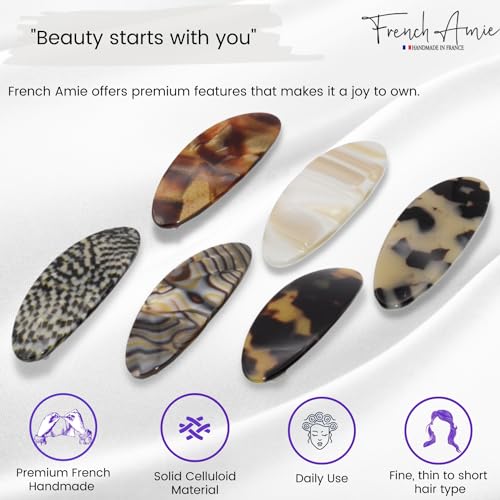 Miniconjunto oval francês Amie de 6 ônix prata cinza ópera Tóquio branco âmbar marrom marfim marfim