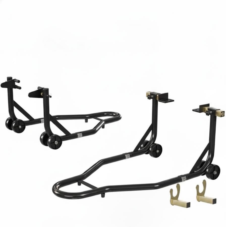 Heavy Duty Motorcycle Stand Lift, 450 lbs Capacity, U+L Swingarm Spools