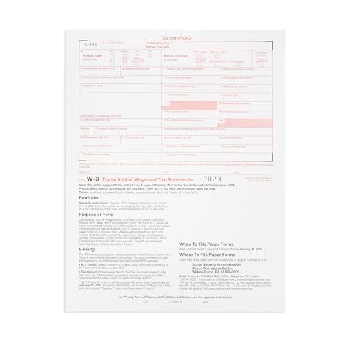 W2 Forms 2023, 4 Part Tax Forms, 25 Employee Kit of Laser Forms, Compatible with QuickBooks and Accounting Software, 25 Self Seal Envelopes Included - Thumbnail 7