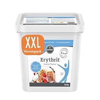 BORCHERS Erythrit, Kristalline Streusüße 4,5kg, Tafelsüße, weniger süß, kalorienfrei & zuckerfrei, Zuckerersatz, Süßungsmittel, Zuckeralternative, XXL Vorteilspack im Eimer – Ansicht 1