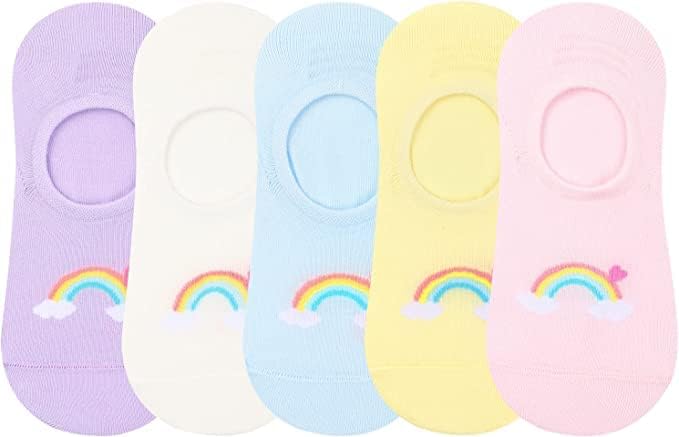 CHACKO Baby Boys and Baby Girls Cotton Low Cut No Show Socks Loafer Kids 3-7 Years Multicolor 5 PAIR