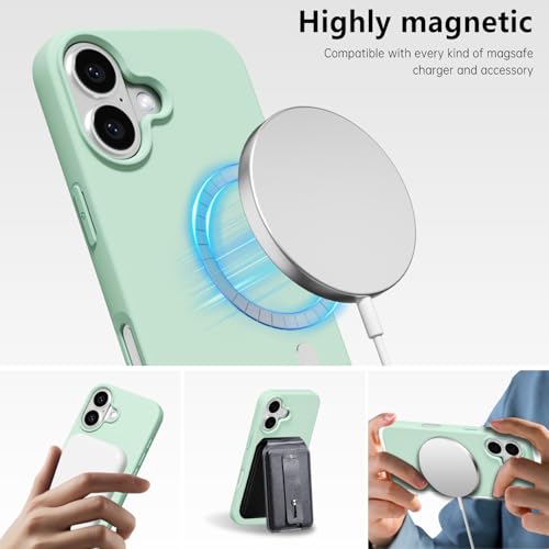 oakxco Silicone Case for iPhone 17 Compatible with Magsafe Magnetic Wireless Charging, Slim Thin Soft Rubber Gel with Magnet, Matte TPU Mag Cover for Women Men, Mint Green by oakxco - Used condition - Image 7