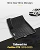 3W XT5 Tapis de sol pour accessoires XT5 2016 à 2024 – Revêtement de sol en TPE toutes saisons pour XT5 1ère et 2e rangée de 2016 à 2024, noir
