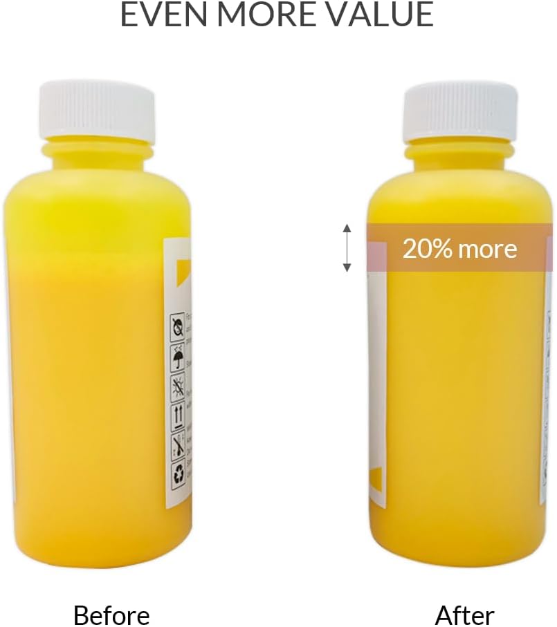 LOTSA. STYLE Premium DTF Ink Refill for Inkjet Printers Heat Transfer Film Printing (120ml x 6, CMYK Wh)