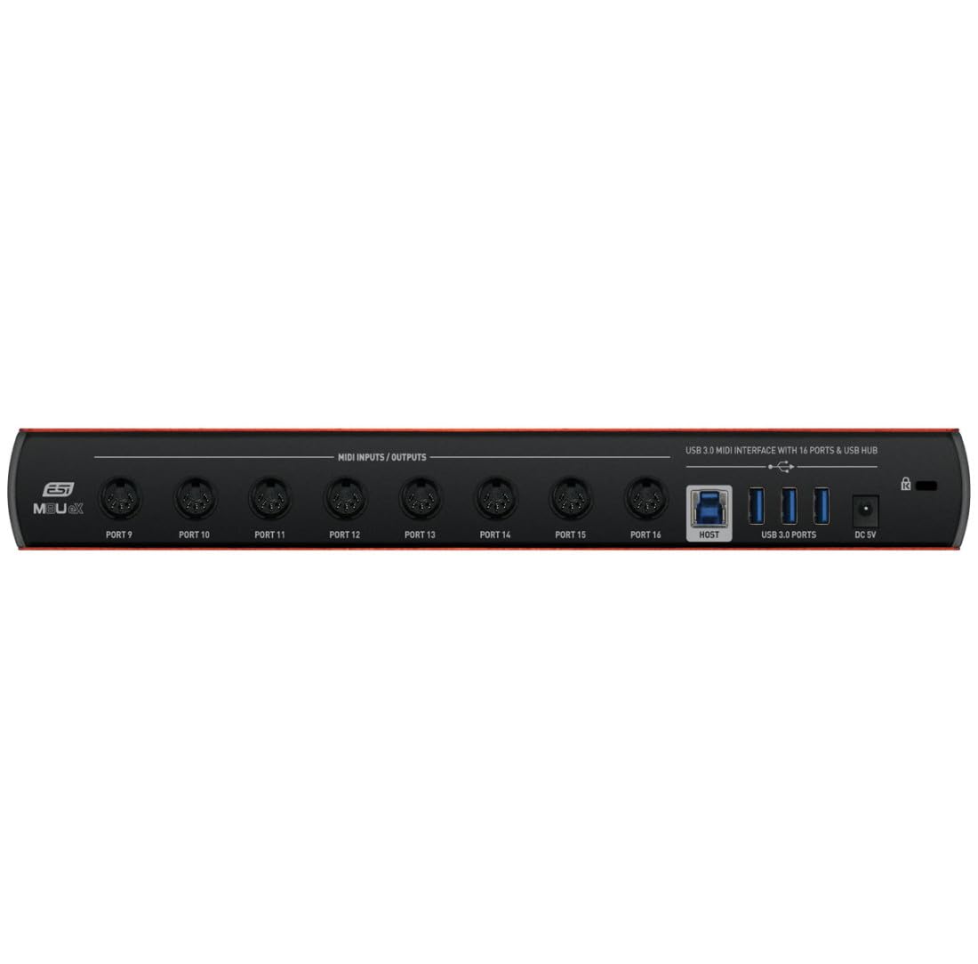 M8U eX USB 3.0 MIDI interfaccia con 16 porte + cavo Keepdrum MIDI 2 m