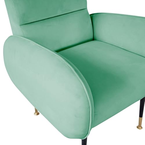 Image of Lakdi The Furniture Co | Velvet Fabric Lounge Accent Chair with Solid Wood Structure for Living Room & Home Furniture | Modern Design | 5 Years Warranty | Free Assembly