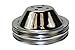 Pirate Mfg Sbc Chevy 283-350 Chrome Steel Smooth Swp Double Groove Water Pump Pulley
