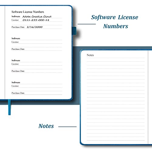 Password Book With Alphabetical Tabs-Hardcover Password Keeper For Internet & Computer Login, Recording Addresses, Usernames, Passwords, Password Organizer Notebook For Home Or Office, 5.1X7 In, Blue #TOP4