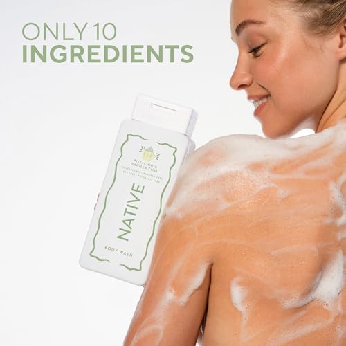 Native Body Wash Contains Naturally Derived Ingredients | For Women & Men, Sulfate, Paraben, & Dye Free Leaving Skin Soft and Hydrated | Limited Edition | Pistachio & Vanilla Chai 18 oz - Image 3
