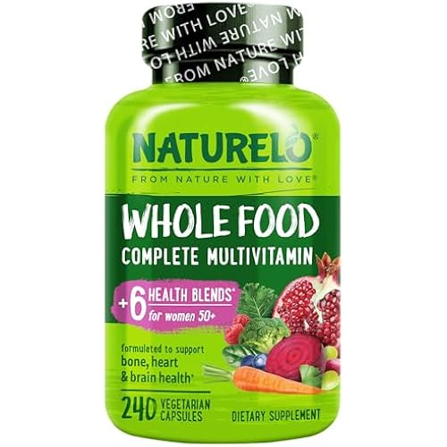 NATURELO Whole Food Multivitamin Health Blends, Women 50+ 240 Caps