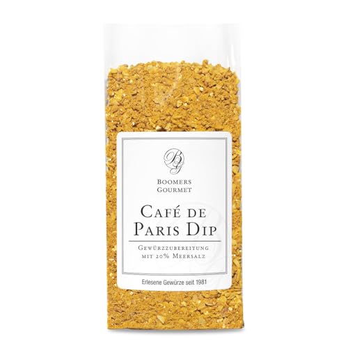Boomers Gourmet - Café de Paris Dip Gewürzmischung I Würzige Mischung für Dips Saucen & Marinaden Ideal für Kräuterbutter Brot & Fleischgerichte - Nachfüllpack - 150 g