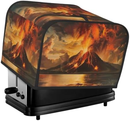 Volcano Print 4-Slice Toaster Cover Kitchen Appliance For Bread Home Protector Daily Usability image 4