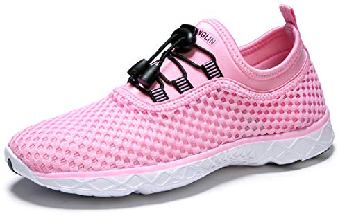 Zhuanglin Women's Quick Drying Aqua Water Shoes,Pink,9 B(M) US