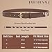 FABULOUS AGE Women's Vegan Leather Belts for Jeans Dresses Pants,1.1