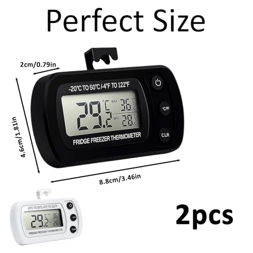 Shop 2 Pack Fridge Thermometer UK, Digital Fridge Thermometer, Large LCD Display, Black and White Shop 2 Pack Fridge Thermometer UK, Digital Fridge Thermometer, Large LCD Display, Black and White – QhgPnt