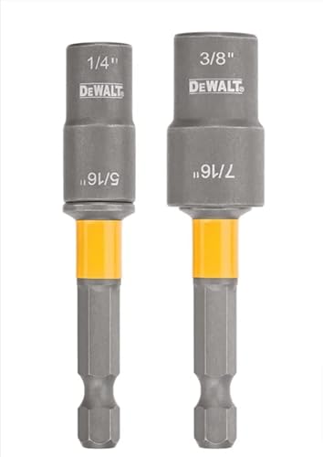 Dewalt Magnetic Max Impact Double Ended Carbon Steel Nut Driver (2-Pack) Which Includes 1/4 To 5/16 And The 3/8 To 7/16 Nut Drivers For A 1/4'' Impact Driver, (Dwadndmi2) #TOP1