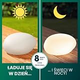 EASYmaxx Dekoracyjny kamień solarny 40 x 30 x 16 cm, IP67, lampa ogrodowa z oświetleniem LED, zmiana koloru, nowoczesna, zewnętrzna lampa ogrodowa, pilot zdalnego sterowania